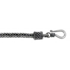 3mm Square Snake Bali Chain, 7" - 24" Length, Sterling Silver